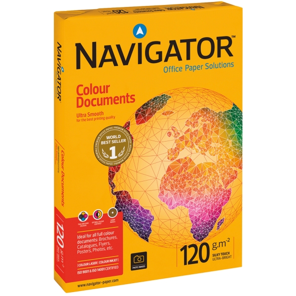 RM500 NAVIGATOR COL PAPER A4 120G WH