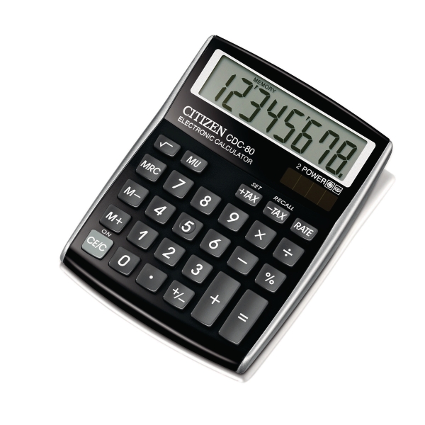 Citizen Cdc 80 All Round 8 Digit Calculator Black