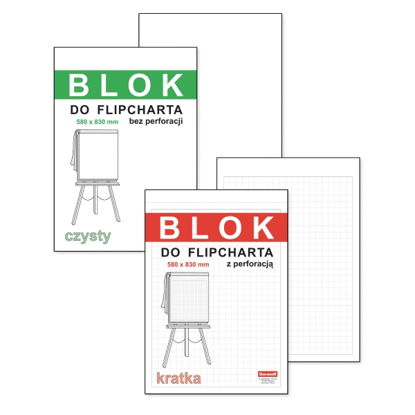 Blok do flipcharta DAN-MARK gladki, 50 kartek