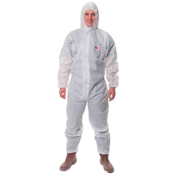 3M 4515 DISP PROTECTIVE COVERALL L WH