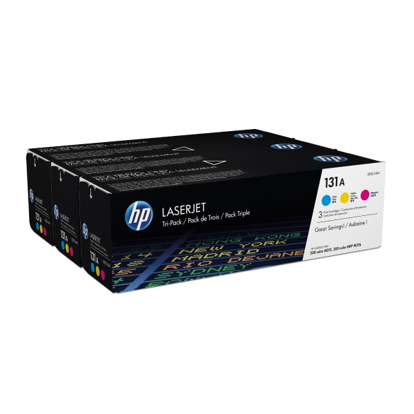 Toner HP 131A U0SL1AM kolorowy CMY, trójpak (CF211A, CF212A, CF213A)