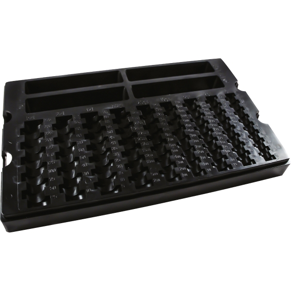 POLYSTYRENE BILON TRAY BLACK