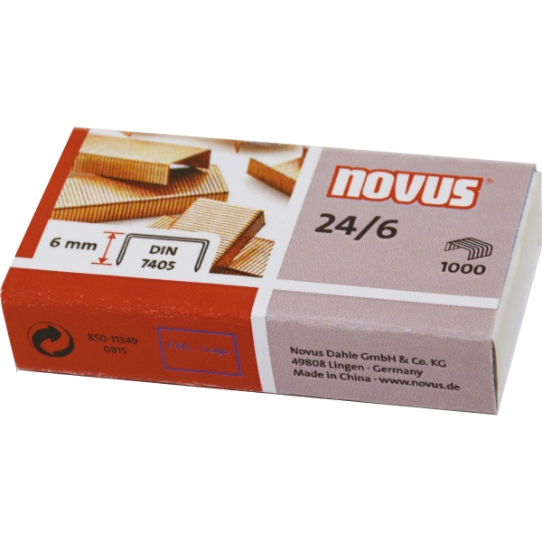 BX1000 NOVUS STAPLES 24/6 COPPER