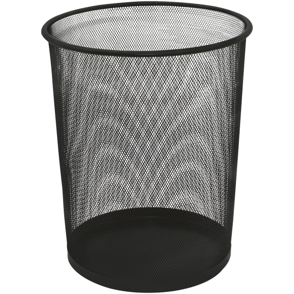 Q-CONNECT KF00873 WASTEBIN 12L MET BLK