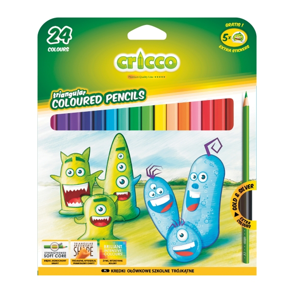 PK24 CRICCO TRIANGLE CRAYONS