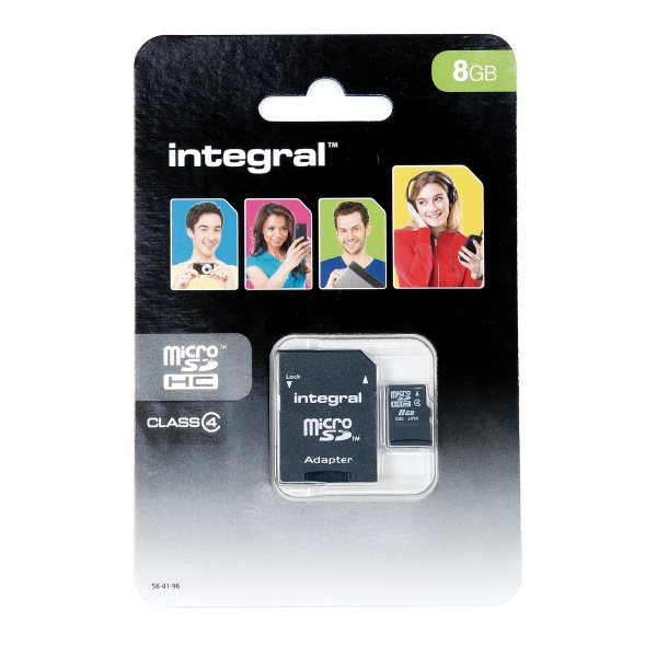 INTEGRAL SDHC CARD 8GB CLASS4+