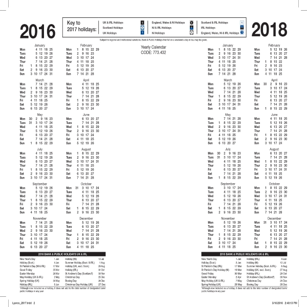 LYRECO DESK/WALL CALENDAR 260 X 210MM - YEAR TO VIEW