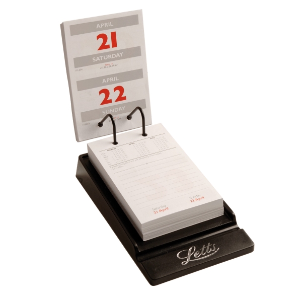 LETTS SYSTEM DESK CALENDAR 130 X 90MM - PAGE A DAY