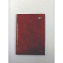 LYRECO A5 DESK DIARY BURGUNDY - WEEK TO VIEW