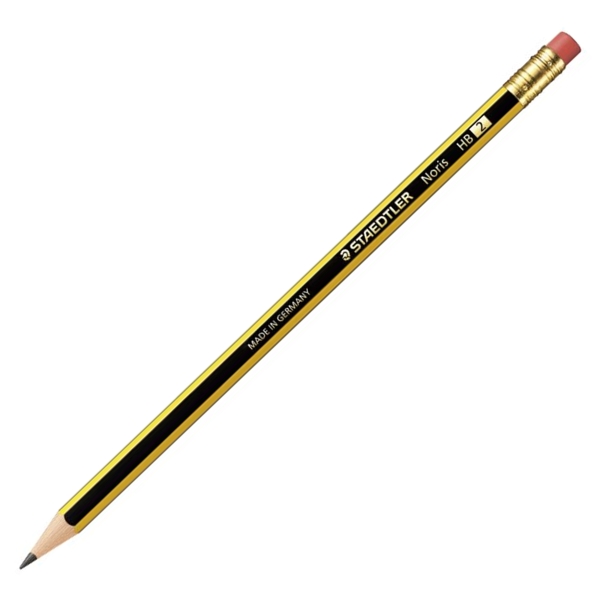 STAEDTLER NORIS PENCIL HB RUBBERTIP BOX OF 12