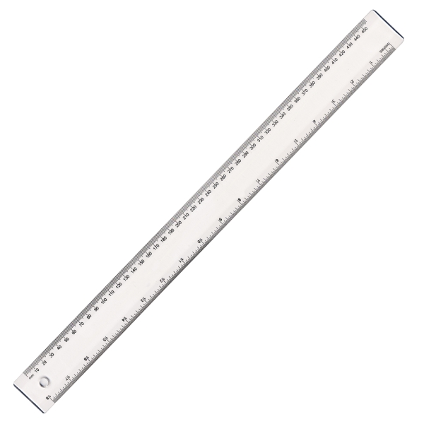 Plastic Ruler 45cm / 18 Inches Clear