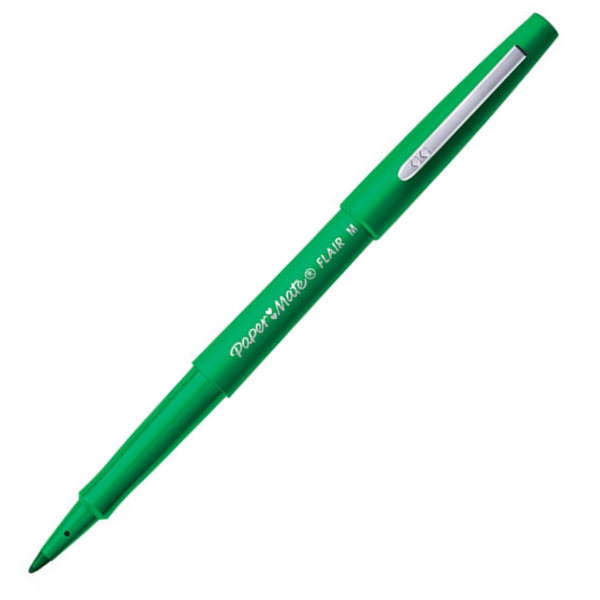 Paper Mate Flair Pen Medium Green - Pack Of 12