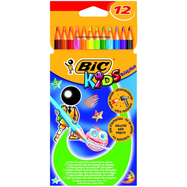 BIC Kids Evolution ECOlutions Colouring Pencils - Box of 12