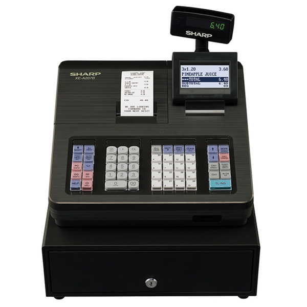 SHARP XEA207B CASH REGISTER BLACK