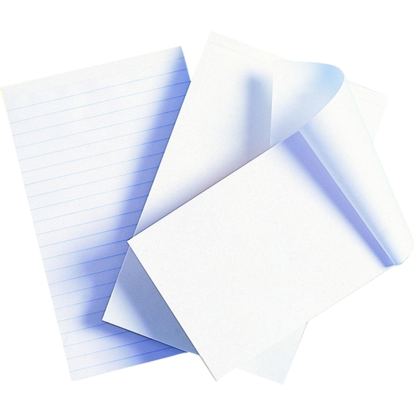 Office White 203 X 127mm Memo Pads (Ruled) - Pack of 12 (12 X 80 Sheets)