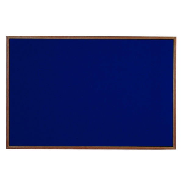 Wood Effect Felt Noticeboard 1200 x 900mm Blue