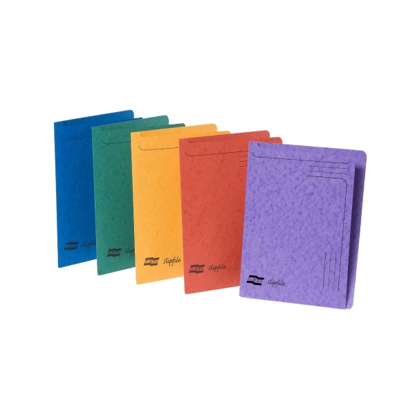 Exacompta Forever Recycled A4 Slip Files, Assorted Colours - Pack 25