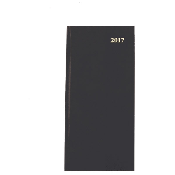 LYRECO PORTRAIT SLIM DIARY BLACK - WEEK TO VIEW