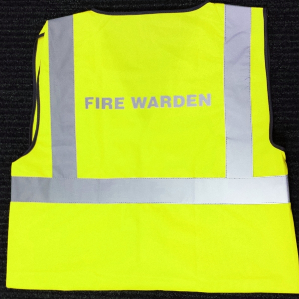 Leo High Visibility Waistcoat Fire Warden Logo Yellow Small