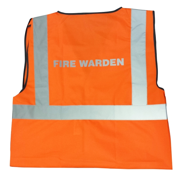 Leo High Visibility Waistcoat Fire Warden Logo Orange Medium