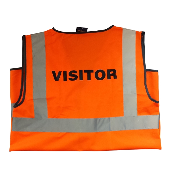 Leo High Visibility Waistcoat Visitor Logo Orange Small