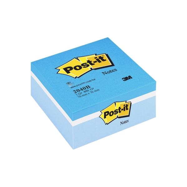 Post-It Note Cube 400 Sheets 76x76mm Blue