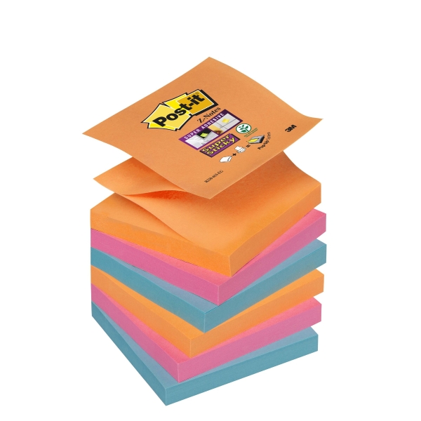 Posti-T Super Sticky Bangkok Colour Z-Notes 76 X 76mm