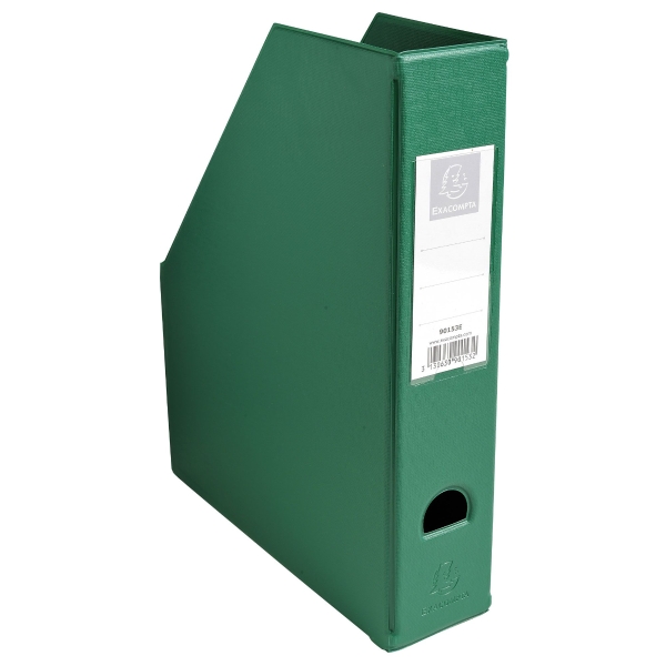 Exacompta PVC Flat-Packed Magazine Files, 70mm Spine, Dark Green