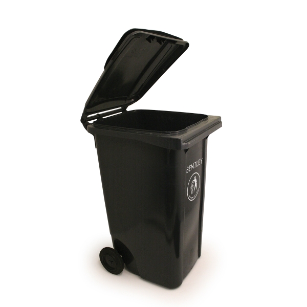 Black 120 Litre Wheelie Bin