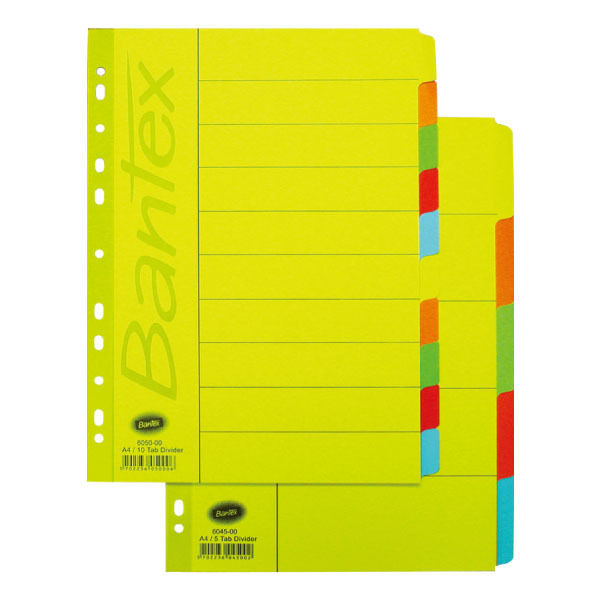 BANTEX 6050 10-PART INDEX C/BOARD COL