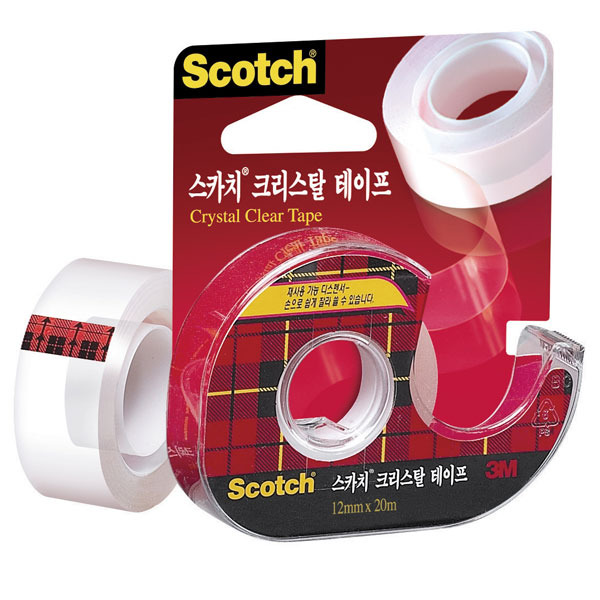 3M 스카치 600 크리스탈 테이프 디스펜서 12×30