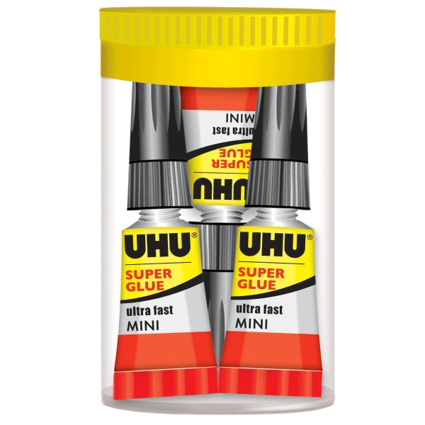 Vteřinové lepidlo Uhu® Super Glue mini 3 x 1 g