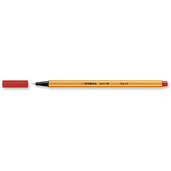 Fineliner Stabilo point 88/40, Strichstärke: 0,4mm, rot