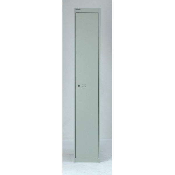 Schließfachschrank Bisley, 1 Fach, Maße: 1.802 x 305 x 457mm, lichtgrau