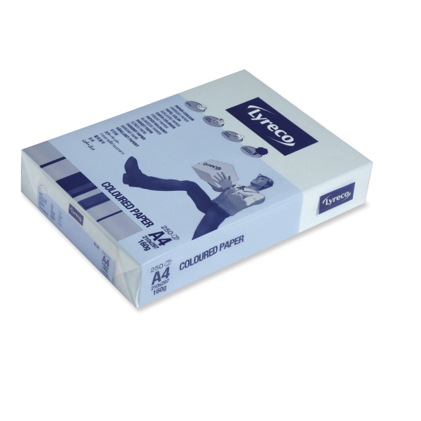 Farebný papier Lyreco, A4 160 g/m² - svetlomodrý