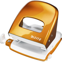 LEITZ WOW 2-HOLE PAPER  PUNCH ORANGE