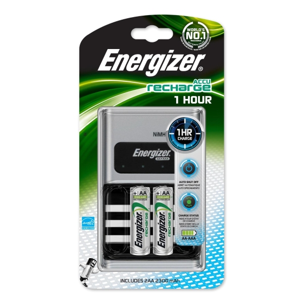 Energizer 1 órás elemtöltő + 2 darab AA 2300 mAh elem