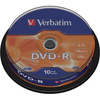 PK10 VERBATIM DVD-R 4,7GB 1-16X SPINDLE