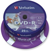 VERBATIM DVD+R PRINTABLE 4.7GB 16X - SPINDLE OF 25