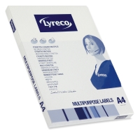 LYRECO WHITE LASER PRINTER LABELS 38.1MM X 21.2MM - BOX OF 6500