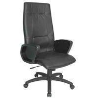 OMEGALINE LEATHER MANAGEMENT CHAIR BLACK