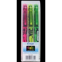 Pilot FriXion Light korostuskynä viisto 1-3,8mm värilajitelma, 1 kpl=3 kynää