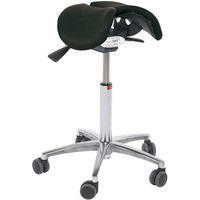 SALLI TWIN SADDLE CHAIR LTH BLK