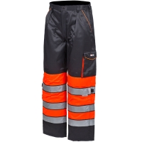 PRIHA 4044 HI-VIS TROUSER 50 RED/BLACK