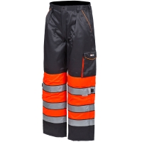 PRIHA 4044 HI-VIS TROUSER 54 RED/BLACK