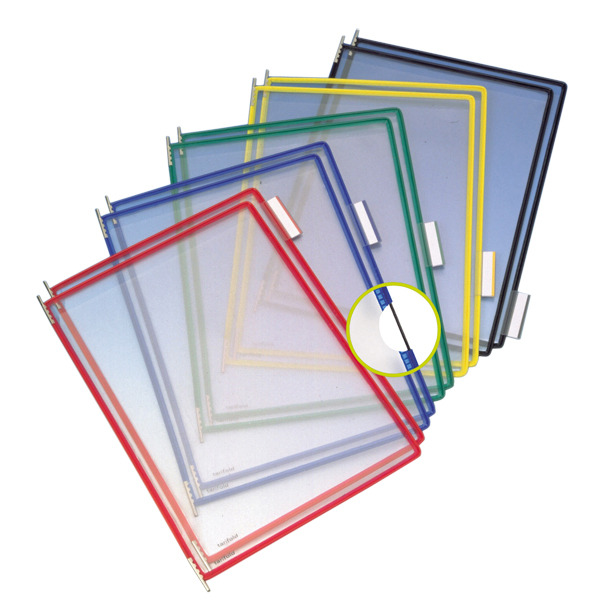 Tarifold Assorted Colours A4 Pivoting Pockets For Tarifold Displays - Pack of 10