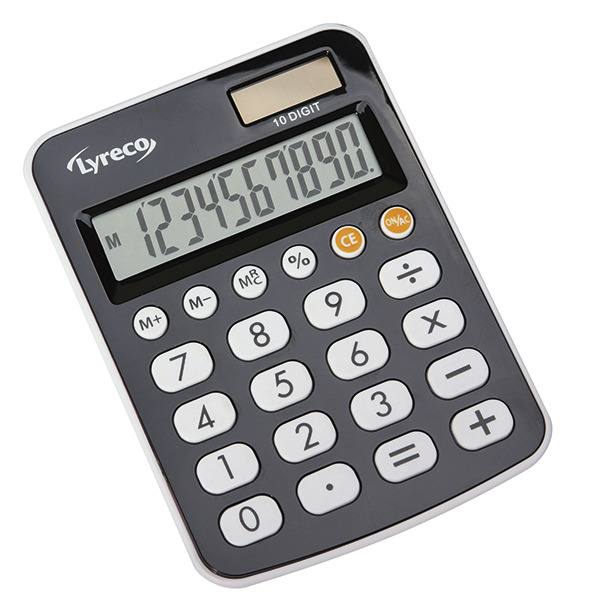 LYRECO OFFICE DESK CALCULATOR 10 DIGITS