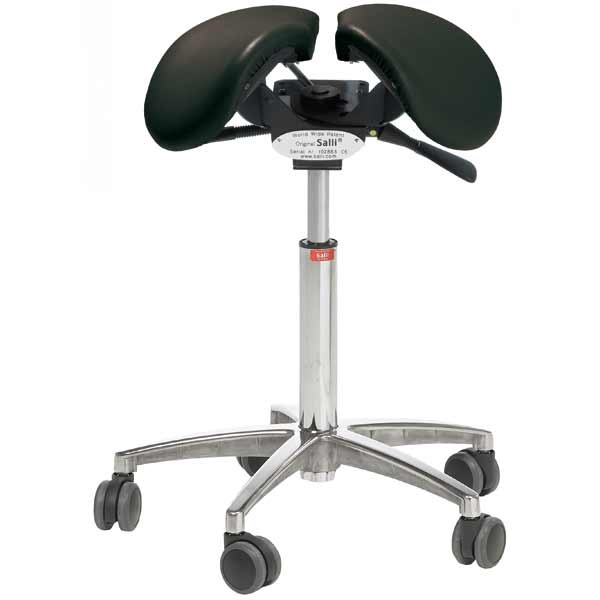 SALLI SADDLE CHAIR MULTIADJUSTER LTH BLK