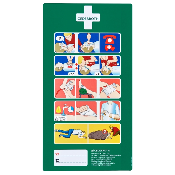 CEDERROTH 1906 S/ADH DECAL F/1ST AID PAN