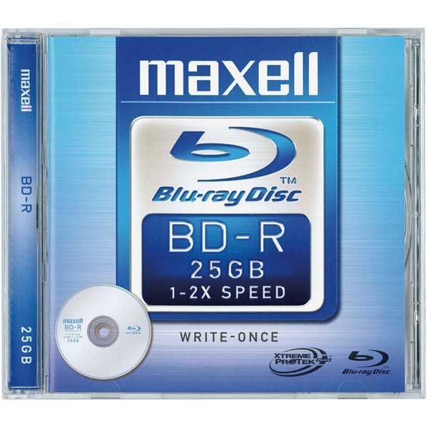 Maxell BD-R blue-ray levy 25gb 4x, jewel case, 1 kpl